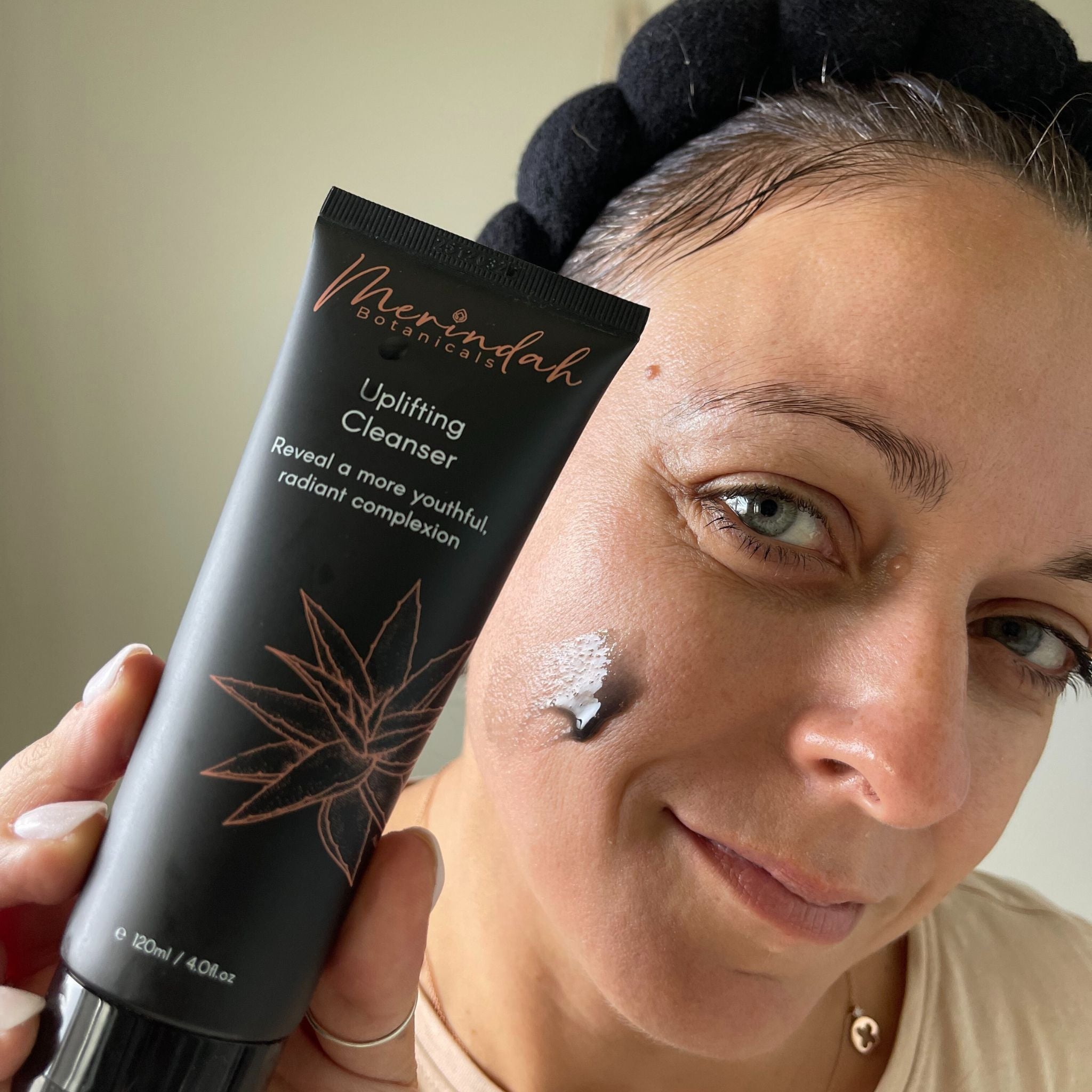 Uplifting Cleanser in skincare routine – natural face wash for soft, radiant skin