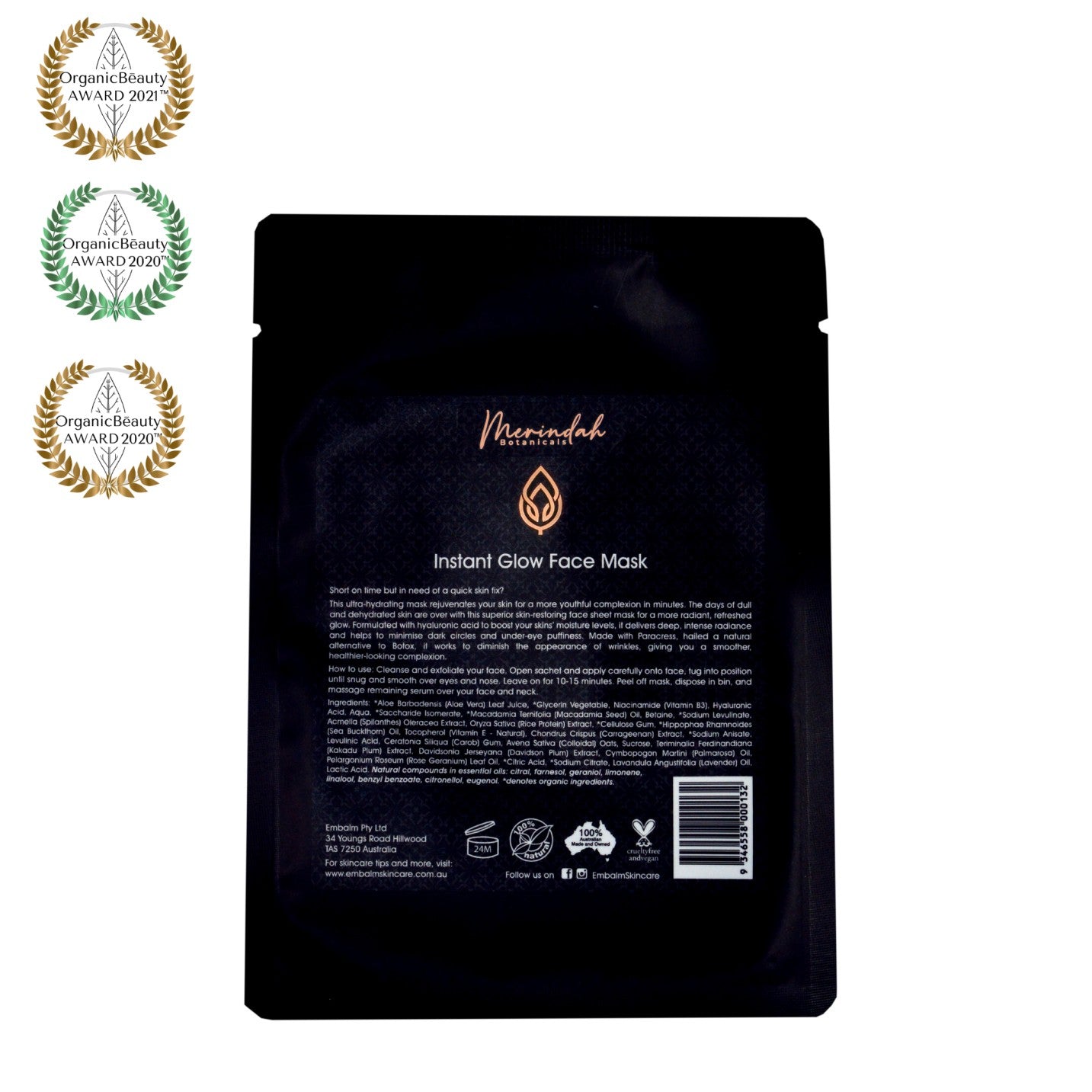 hydrating face mask Merindah Botanical